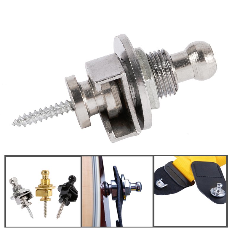 Ronde Chrome Head Gitaarband antislip Sloten Systeem Onderdelen Elektrische Gitaar Bas Accessoires