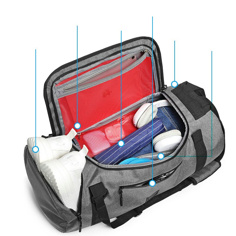 Men Multifunctional Travel Bags Men Travel Bag Large Capacity Hand Luggage Travel Oxford Bags Nylon Weekend Bags E41-01