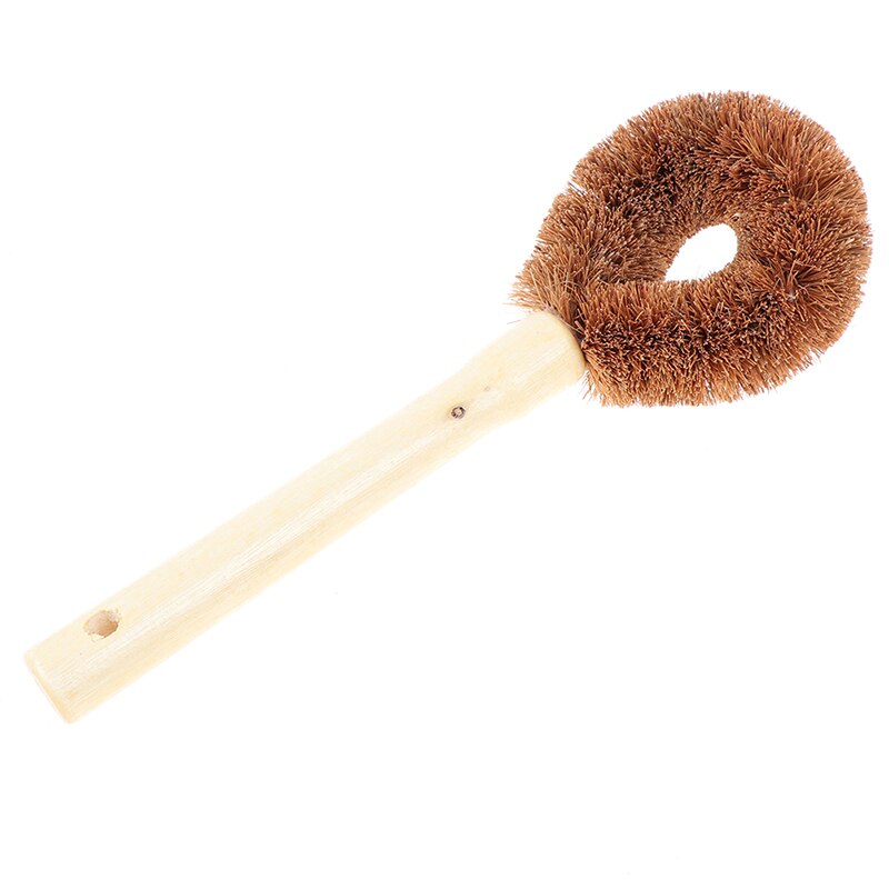 Escova de limpeza punho longo garrafa escova não-vara frigideira coco palm cup escova pote escova de descontaminação de vidro