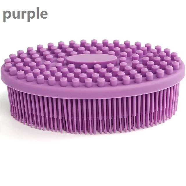 Silicone Loofah Body Scrubber, Soft Rubber Loofahs,Sponge Scrubber Brush,Loofa Bath Shower Kit,Silicon Back Scrubber Eco for Gym: black