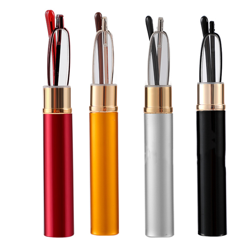 Penholder Presbyopic Glasses, Portable High-Definition Elderly Glasses, Fashionable and Wear-Resistant Metal Frame