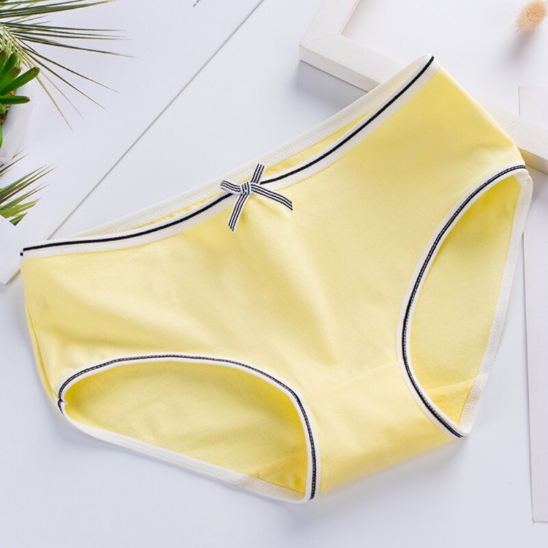 Mädchen Unterhose Japanischen Mädchen Süssigkeit Farbe Mitte-taille Einfarbig Baumwolle Schüler Damen Slip