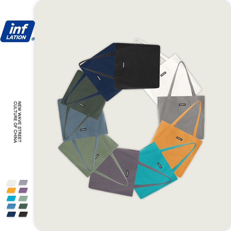 INFLAZIONE Unisex Borsa di 2020 di Estate Eco-Friendly Shopping Bag Semplice Tote Bag Donna di Alta Capacità Sacchetto di Tote di Viaggi Uomini 361AI2020