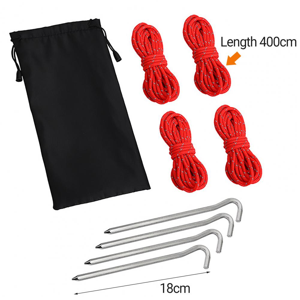 Ensemble de cordes de tente haute densité, robuste, Installation facile, piquets de tente de Camping en plein air, cordes réfléchissantes, 13 pièces/ensemble