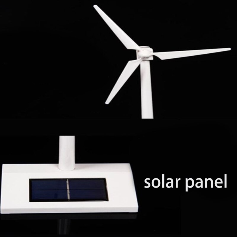 Solar- angetrieben Windmühle Modell Gebäude Bausatz freundlicher DIY Windrad für freundlicher Jungen Früh Pädagogisches Spielzeug L4MC