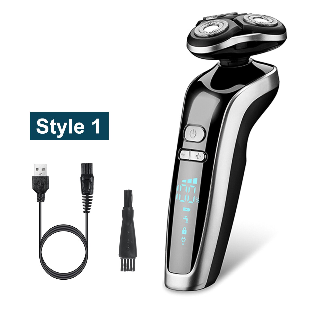 4D Electric Shaver Shaver Digital Display Men's Wa... – Grandado