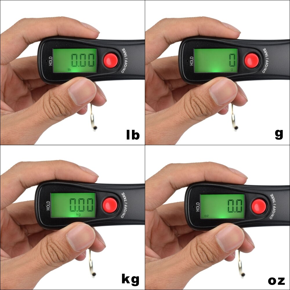 Balanza Digital NEWACALOX de 50kg/110lb, balanza para viajes, peso, equipaje, pesca, Escala de gancho colgante electrónico