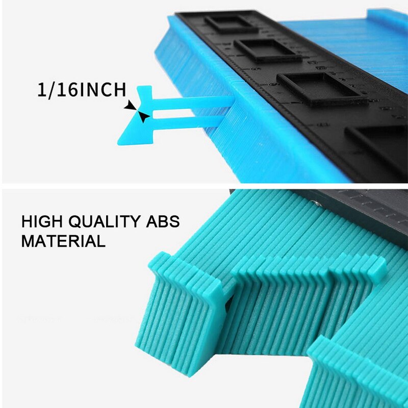 Profile Measuring Tools Deep Duplicator Tiling Laminate Woodworking Tools Irregular Plastic Gauge Contour Gauge Ruled 5/10 Inch