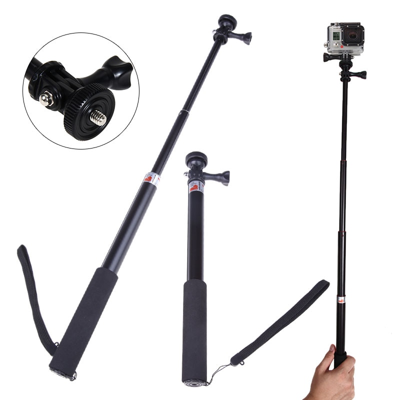 ALLOYSEED Draagbare Sport Action Camera Statief Monopod Telescopische Uitschuifbare Pole Handheld & Statief Selfie Stick voor GoPro