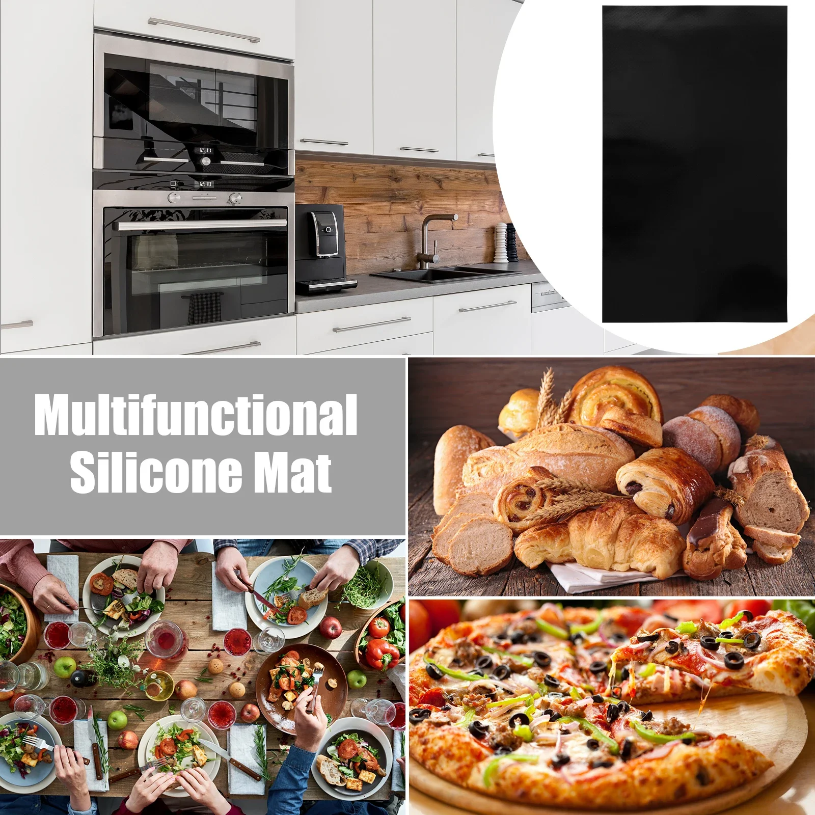 Induction Hob Protector Mat Large Silicone Induction Cooktop Scratch Cover Thickened Nonstick Heat Resistant Countertop Mat