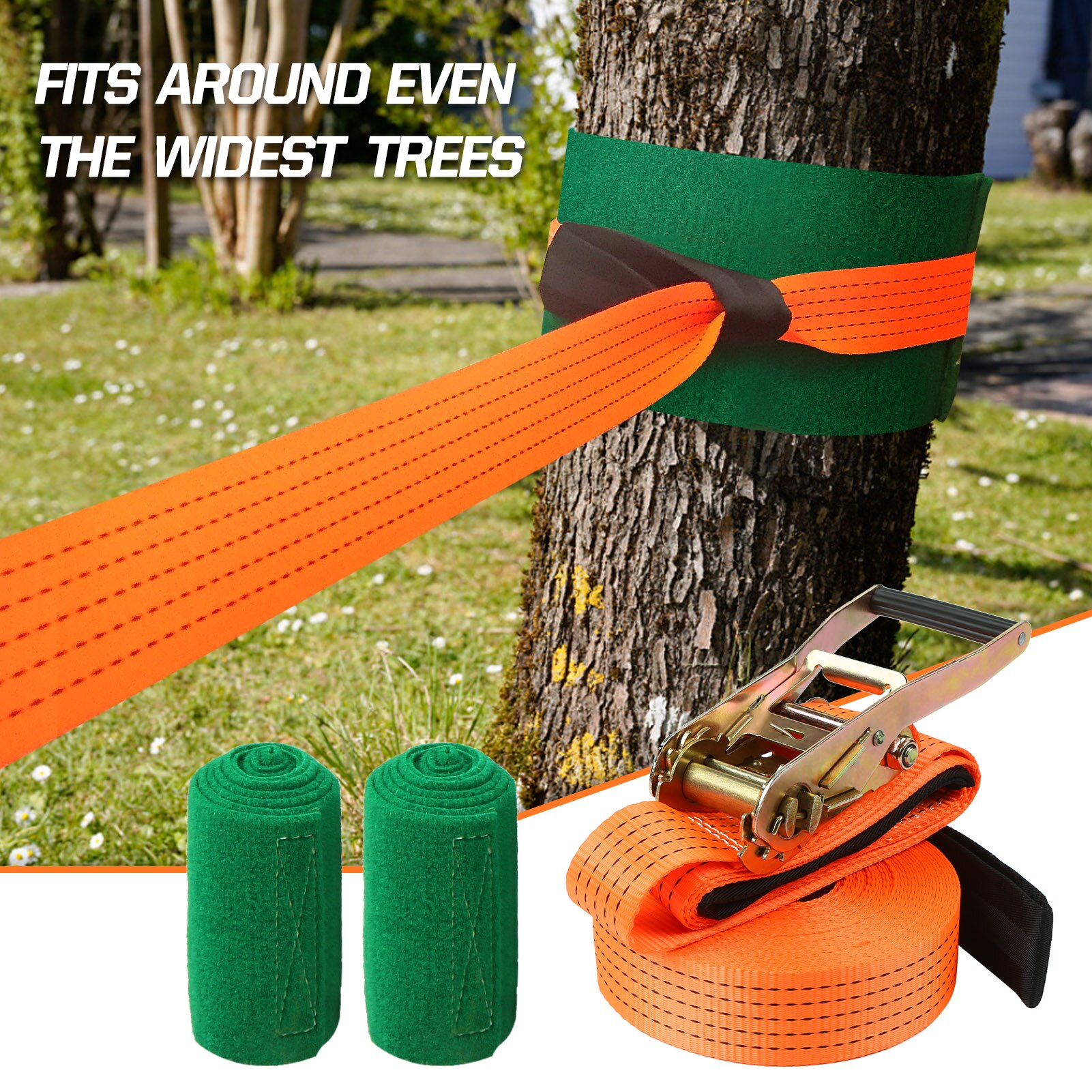 49ft Slackline Kit Met Training Lijn Arm Trainer Boom Protectors Ratchet Werk Handschoenen En Draagtas Achtertuin Voor Volwassenen Kids