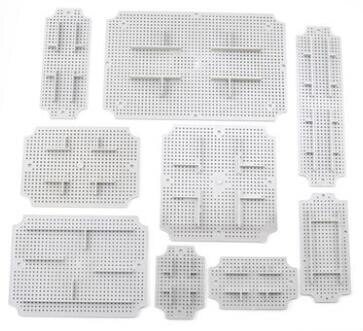 Fee Ship ABS Honeycomb Mounting Base Plate Waterproof Junction Box Base Plate Outdoor Monitoring Waterproof Box Fixed Base Plate: 180X80mm