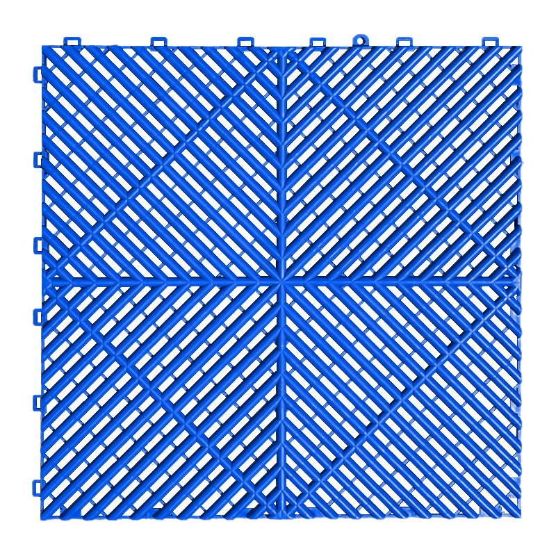 400*400*18mm Anti Slip Garage Flooring Pp Interlocking Floor Modular Workshop Garage Floor Tiles: Blue