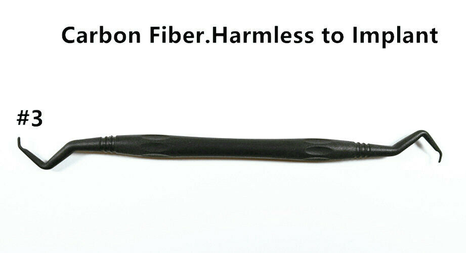 4pis/Lot Dental Carbon Fibre Implant Scaling Scaler Periodental Cleaner NoHarmTo Implants 134: NO.3 X4pcs