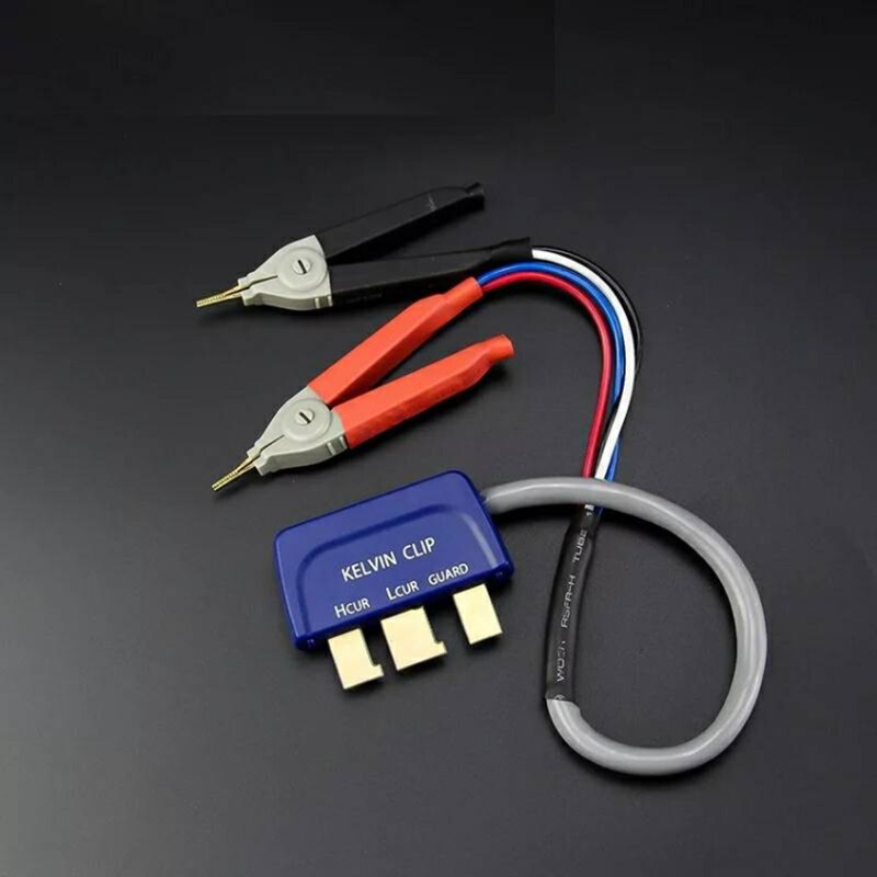 Electrical bridge digital meter test lead kelvin clip test hook clamp instrument cable smd patch tweezers coating superiot
