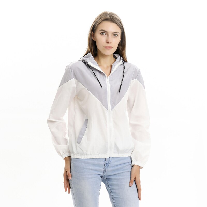 Vrouwen Hooded Hoodies Vrouwelijke Rits Zakken Casual Lange Mouwen Hoodies Herfst Lady Patchwork Sport Hoodies Femme