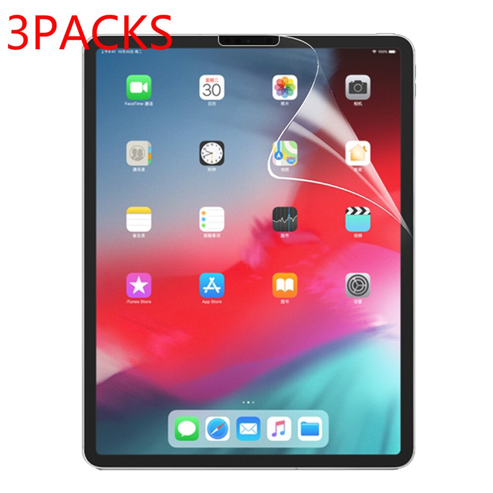 3 packs Soft PET Film screen protector for Apple iPad pro 12.9 1st 2nd 3rd 4th generation Screen Protector