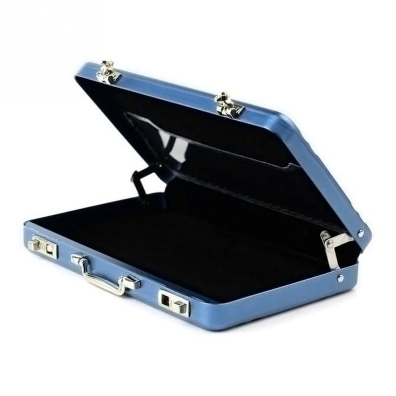 Brand Metal Business ID Credit Card Holder Mini Suitcase Business Bank Card Name Card Holder Box Case Organizer
