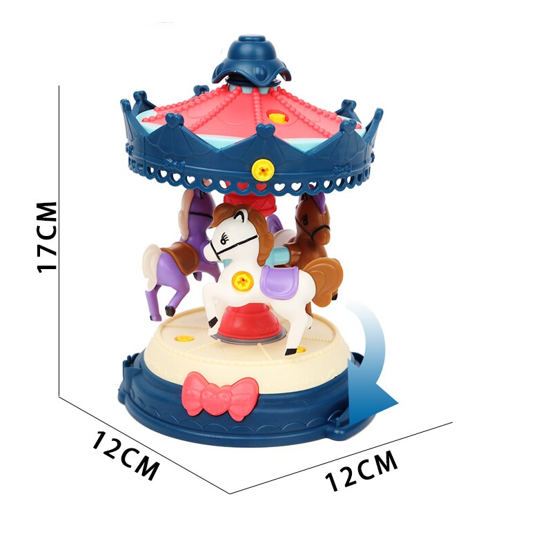 1:12 Carrousel Bosdier Familie Vroeg Leren Puzzel Achtbaan Pretpark Model Schroef Montage Pakket Speelgoed