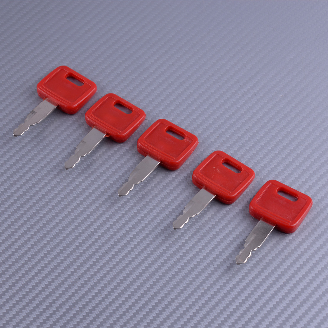 DWCX 5PCS Car Auto Excavator Key Red Fit for John Deere Hitachi H800 Case Dozer Fiat Holland