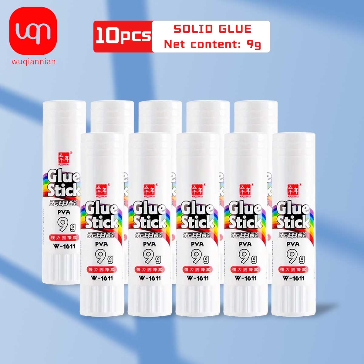 9 g Klebestifte, fester Schulkleber, hocheffiziente Haftung für Büro- und Scrapbooking-Essentials, perfekt zum Basteln, langlebig: YELLOW