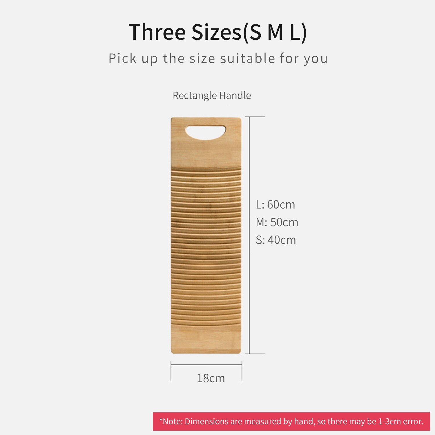 Wood Washboard Washing board with Rectangle Handle Hand Percussion Hand Wash Board Home Clothes Washboard for Laundry