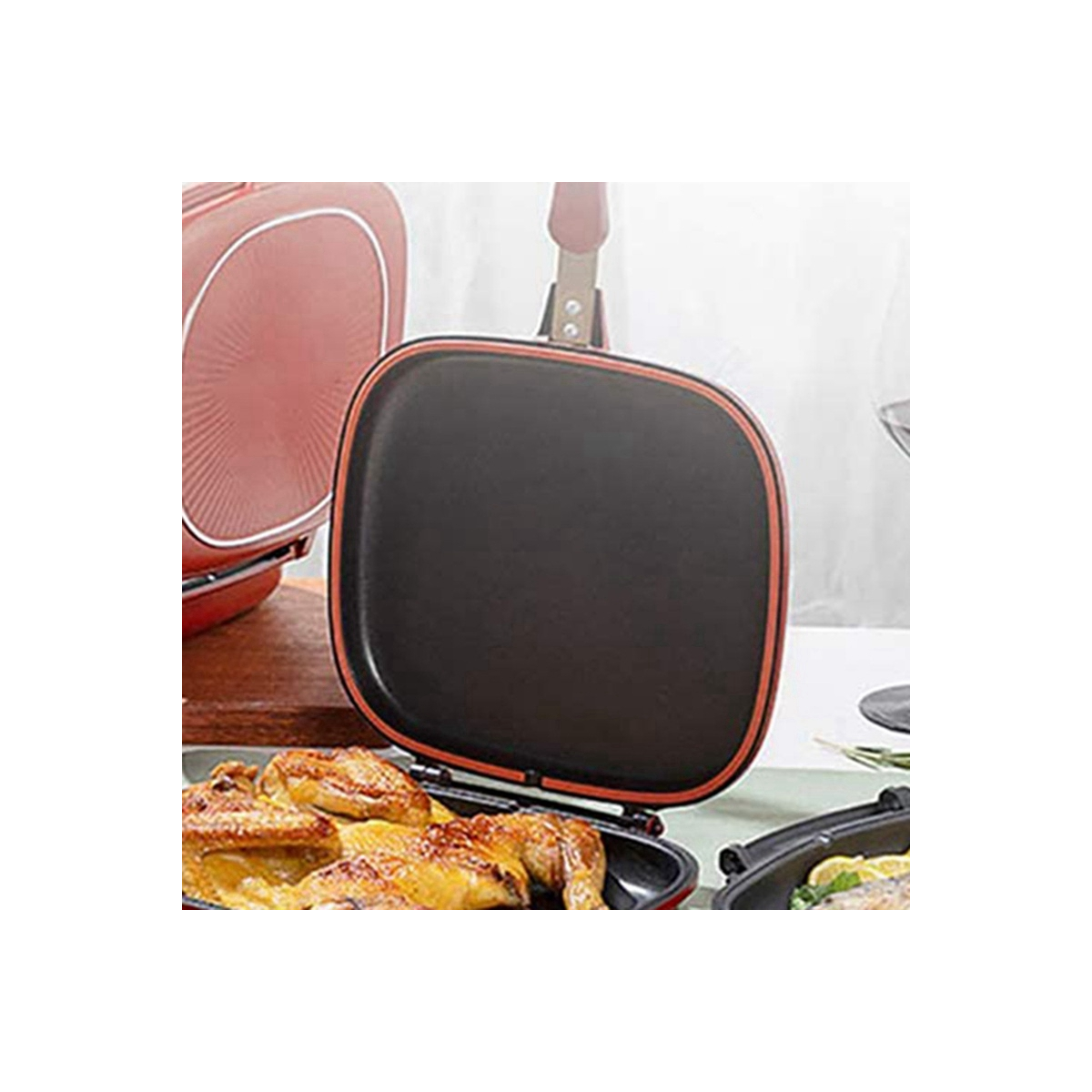 Anneaux pour double poêle 28 cm et 30 cm, 2 pièces de bancs, pour gril, omelette, flip