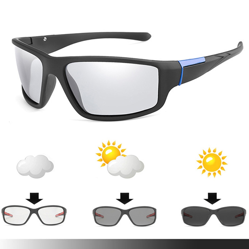 AIELBRO-gafas de sol fotocromáticas para ciclismo, lentes fotocromáticas para deportes de bicicleta, para hombre