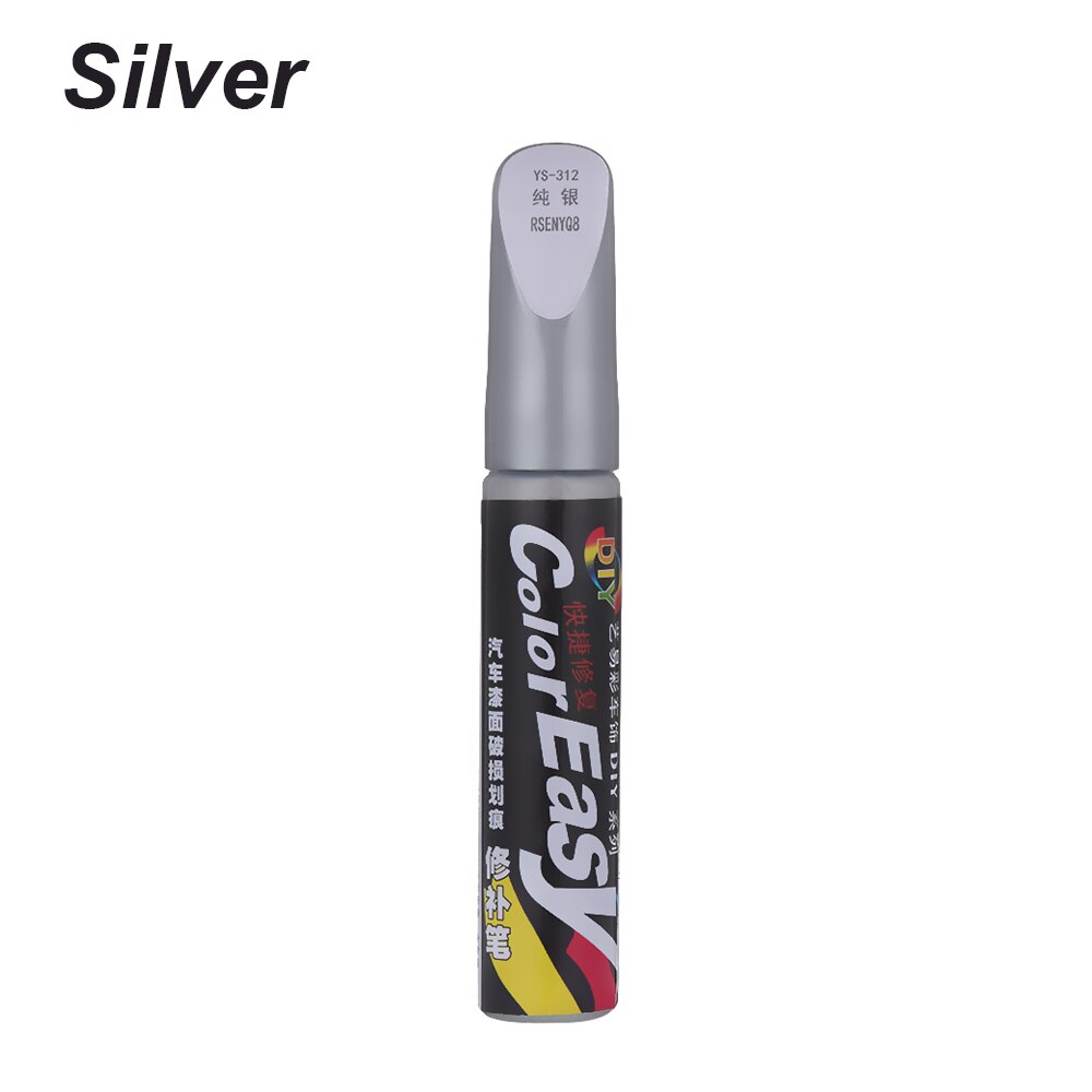 1PC Colors Waterproof Auto Car Coat Paint Pen Touch Up Scratch Clear Repair Remover Maintenance Tool: Silver