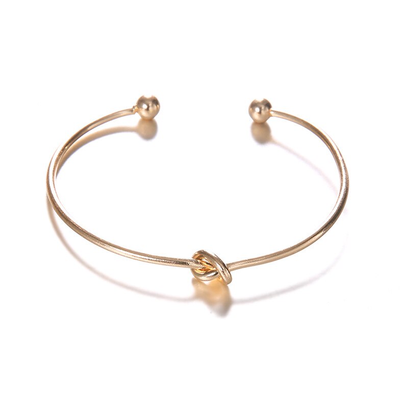 caldo 4 pz/impostato moda boemia foglia nodo mano polsino catena a maglie braccialetto di fascino braccialetto per le donne bracciali in oro gioielli tutto'ingrosso: 2-oro