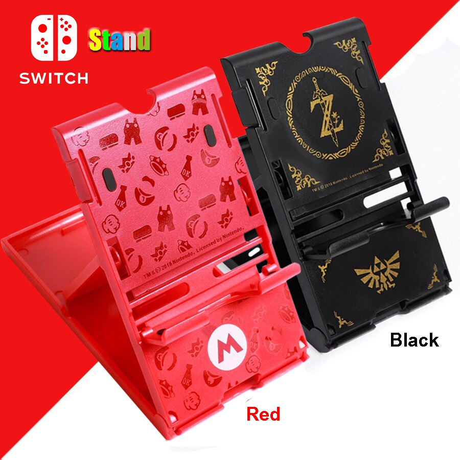 Nintend Interruttore NS Regolabile Del Supporto Del Basamento di Caso di Immagazzinaggio 7 PCS Carte Da Gioco 2 in 1 Staffa per Nintendos Switch di Console Regolare supporto