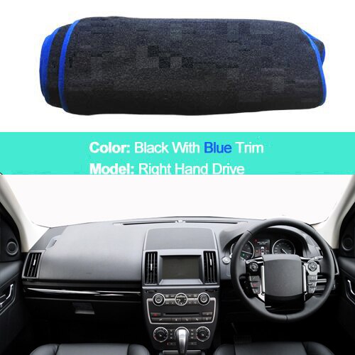 Car Inner Dashboard Cover For Land Rover Freelander 2 - Dash Mat Carpet Cushion Sun Shade Dash Mat: RHD Blue