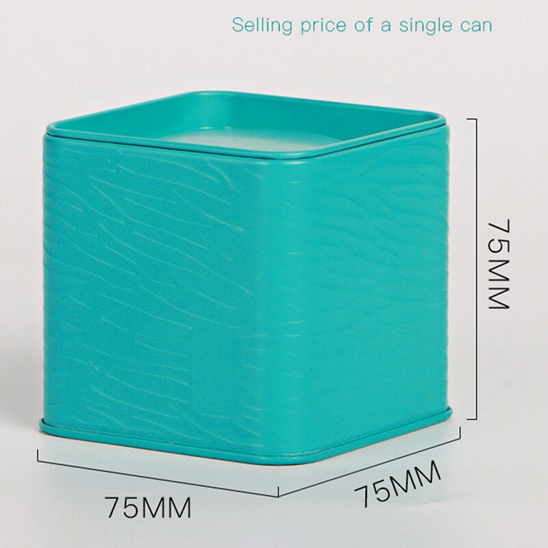 Portable Tea Cans Tin Cans Universal Small Tea Jar Tea Boxes Tea Leaves Container Tea Caddy Square Tea Canister: -N6