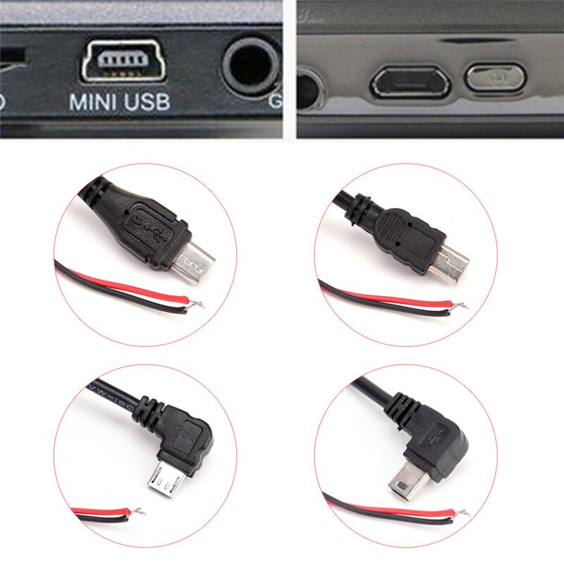 2 * 1.18in Micro/Mini Usb Hard Wired Car Charger Power Inverter Converter Voor Tablet Telefoon Dvr Recorder Gps 5V 2.5A