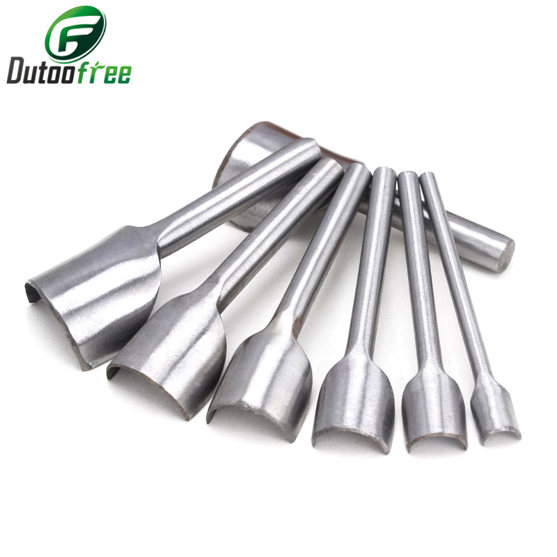 1 einstellen Stanzen Hand Werkzeuge 5-50mm Leder Handwerk Werkzeuge einstellen Hohl See Halb Edelstahl-runde Cutter schlagen Leder DIY Handwerk Werkzeuge