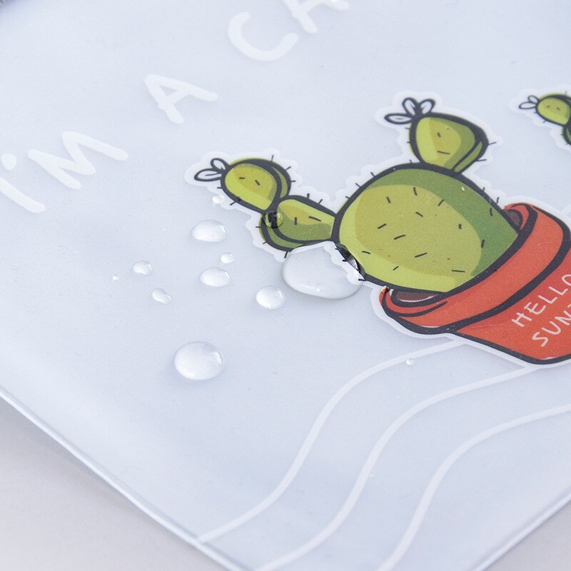 Large Transparent Pencil Case Cute Kawai Cactus Pencil Bag Pen Box For Boys Kids Korean Stationery Office School Supplies
