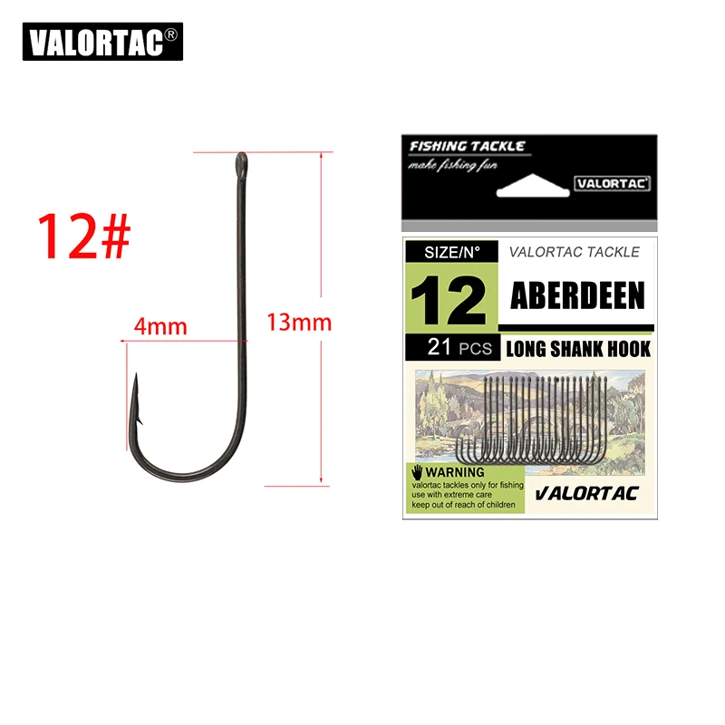Anzuelo de pesca Aberdeen para pesca con cebo vivo, lombriz, sangre, camarones usados, anzuelos de caña larga para pescar: Negro