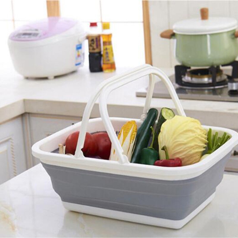 Skalerbar vask kurv opbevaringsudstyr værktøj vaskeholder frugtgrøntsager organisation hyldeholder til køkkenudstyr 23