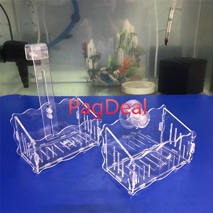 Hang-on Nursery Plant Glass Cup Pot Fish Tank Aquascaping Cultivation Mangrove Planting Aquarium Decor Breeding Hatchery Box