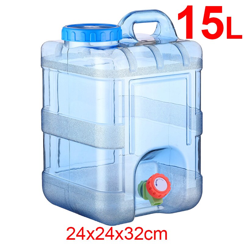 Portable Water Container with Spigot BPA-Free Water Storage Bucket Camp Water Jug Tank for Camping Outdoor Hiking: 15L
