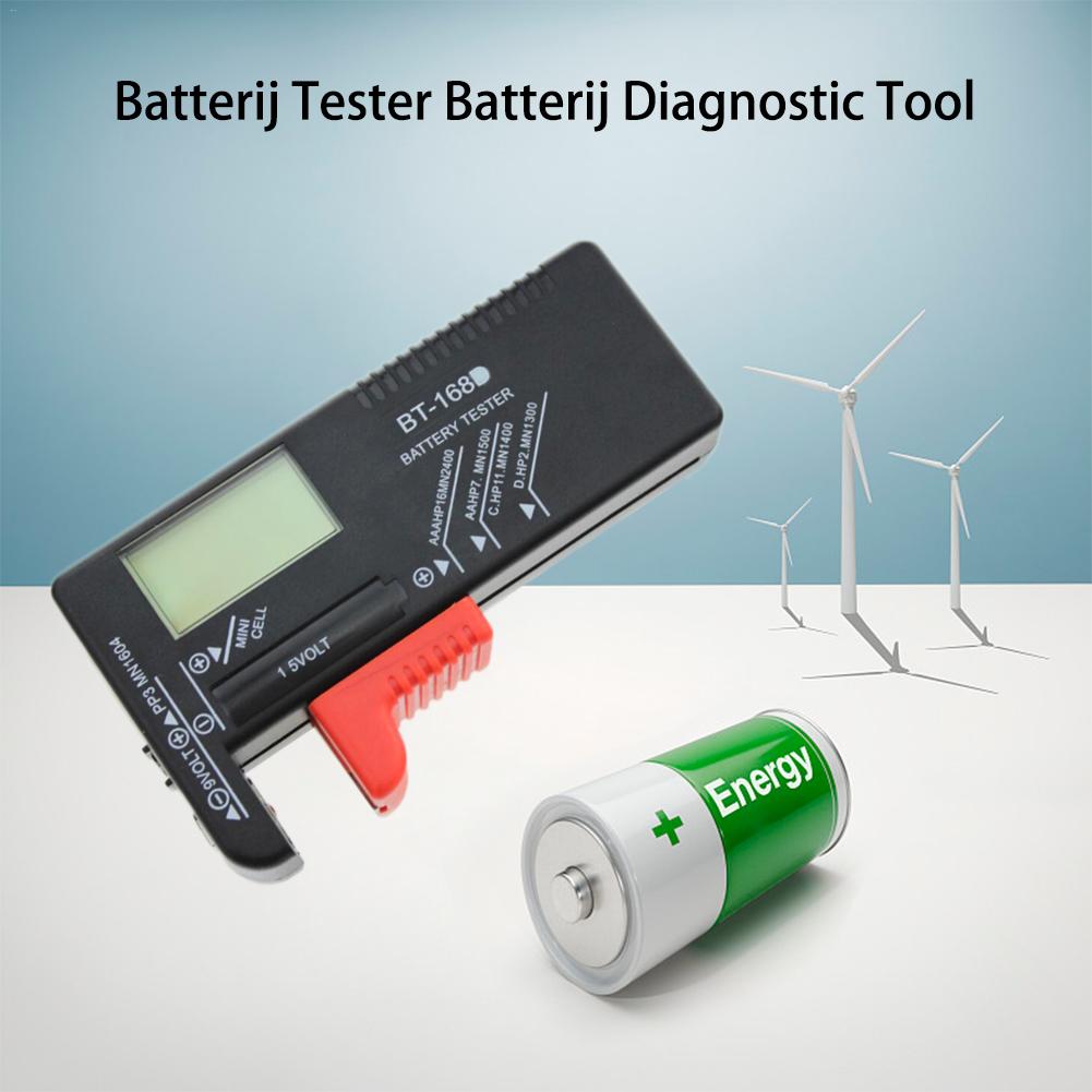 Battery Tester Battery Diagnostic Tool Digital Display Checks Battery Levels for 1.5 V 9 V Batteries