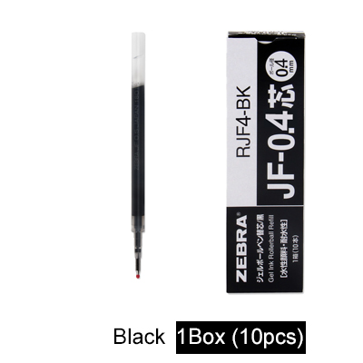 LifeMaster Zebra Gel Refills 10pcs/lot for Zebra Sarasa JJ15 Large Volume Student and Office Pen Writing Supplies JF-05/JF-04: 04 black