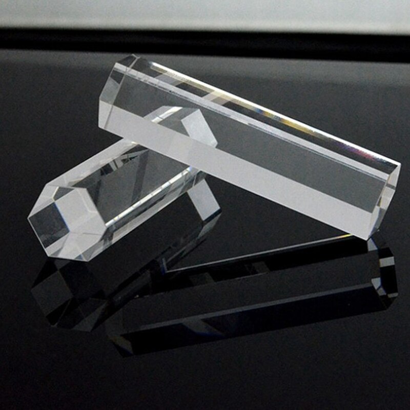 Prisma Hexagonal óptico para fotografía, reflejo de siete colores, luz solar, 15X62mm, guía de luz, Prisma, experimento de física