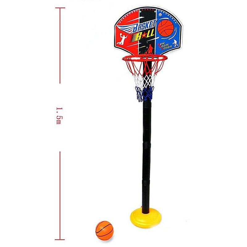 Portable Basketball Set with Net Backboard Hoop Ball Outdoor Game Set
