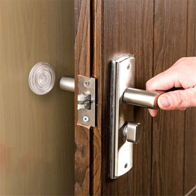 After Wall Thickening Mute Door Fenders Rubber Fender The Handle Door Stopper Lock Protective Pad Wall Stick Anti-collision Pad
