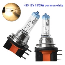 12V Halogen Bulbs 55W Transparent DRL H15 White 2pcs High brightness Replacement Parts Turn Signal