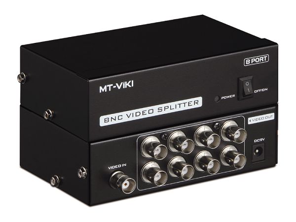 8 Port BNC Video Splitter, 1 BNC in 8 BNC out, CCTV DVR multi-screen monitoring system distributor