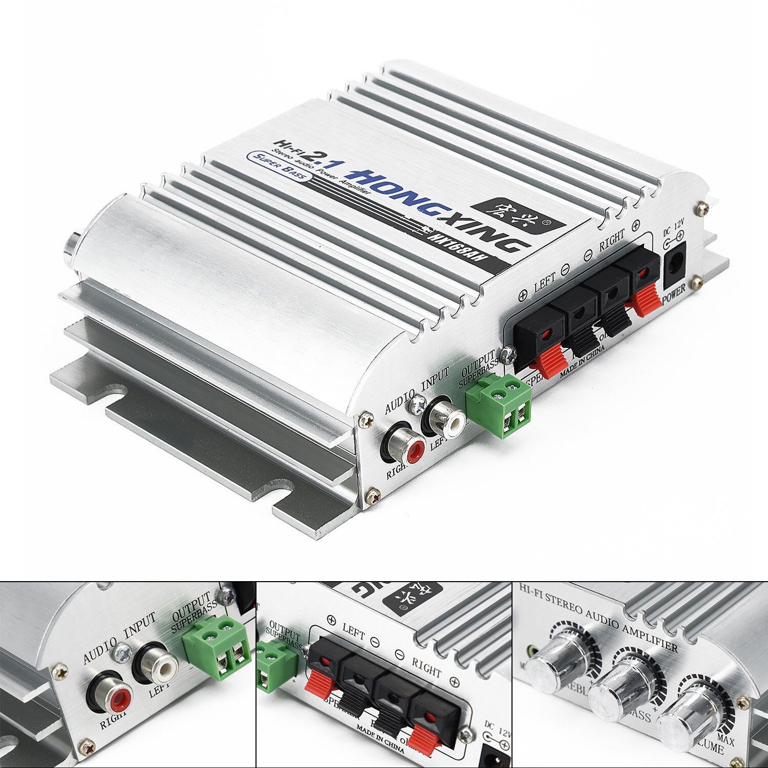 300w Amplifier Booster Radio Mp3 Stereo Car Home Subwoofer Hi-fi 2.1 Dc12v 0261