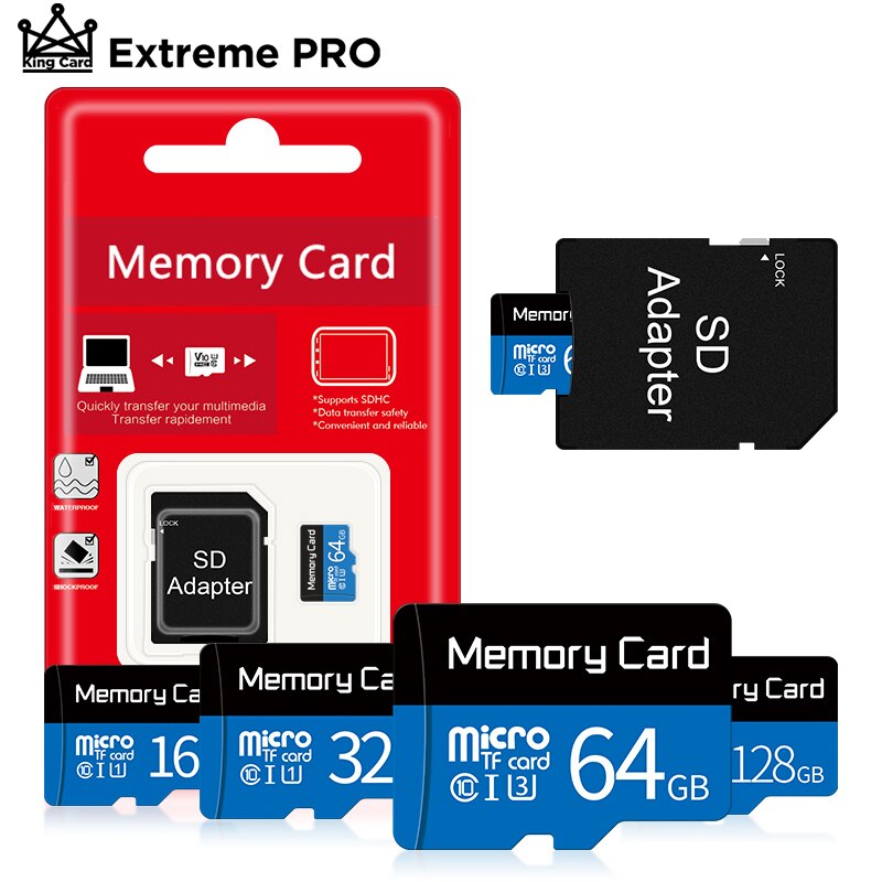 Micro sd-kort 16gb 32gb 64gb 128gb 256gb klasse 10 mini tf-kort højhastigheds microsd-hukommelseskort til samrtphone bord pc