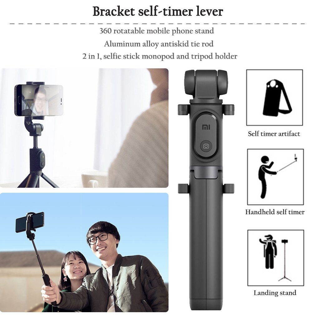 Xiaomi Mi Draagbare 3.0 Selfie Stok Uitschuifbare Monopod Stand Draadloze Statief Stok Houder Voor Mobiele Telefoon